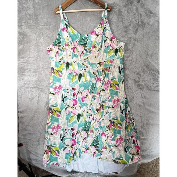 Torrid Midi Studio Knit Wrap Dress Women's 4x High Low Front Slit Romantic NWT - Picture 1 of 13